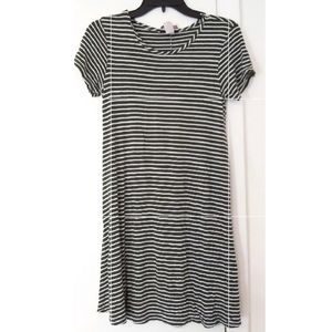 Green & White Striped T-Shirt Dress ❕💚